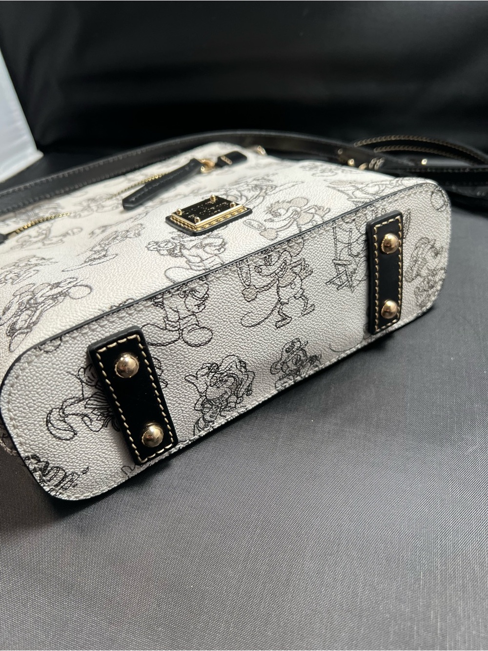 Dooney & Bourke Disney Mickey Mouse Sketch Letter Carrier Crossbody Bag White - Picture 2 of 5